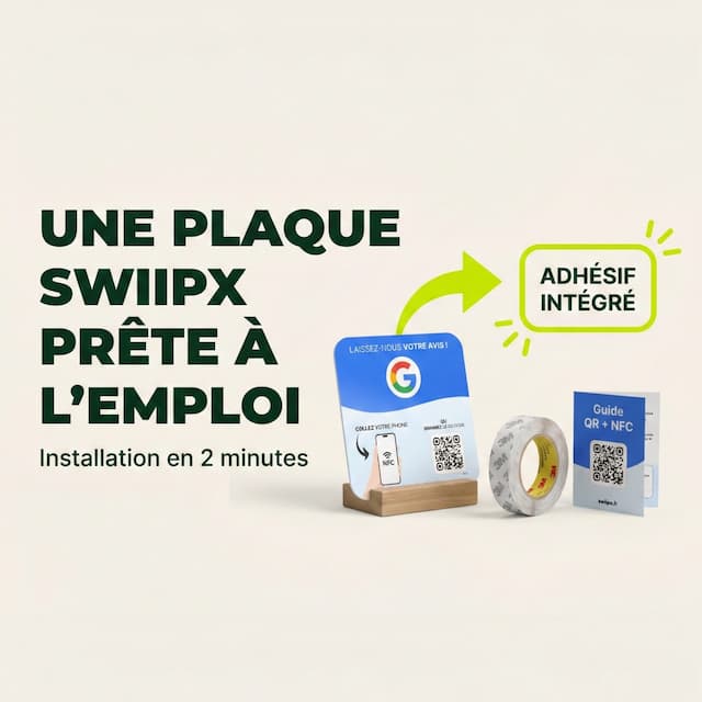 Plaque NFC en utilisation